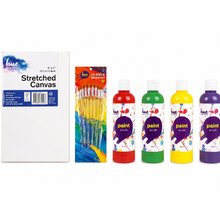 Kids Creative Canvas and Paint Pack, 5x7in (12.7x17.8cm), 32 Pieces