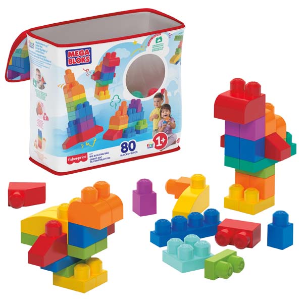Mega Blocks Big Building Bag 80 Blocks