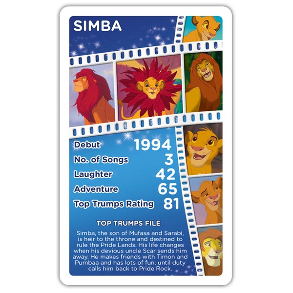 Top Trumps Disney Classics Specials Card Game