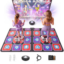 Purple electronic dance mat with red and blue icon tiles, start/select buttons