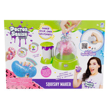 Squishy maker kit box with green base, purple parts, and DIY squish instructions.