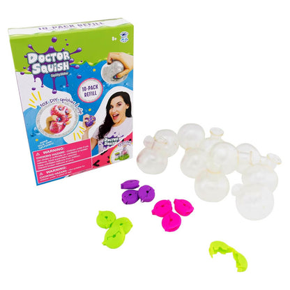 Doctor Squish 10-Pack Refill Squishies & Clips