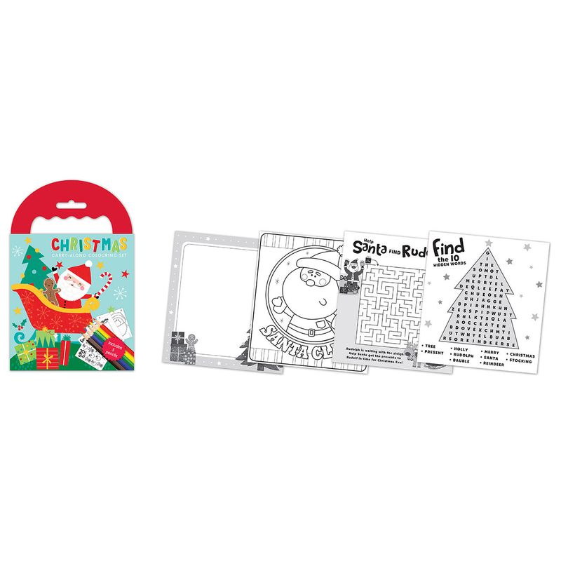 XMAS Carry-Along Colouring Set, 60 pages