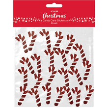 XMAS Candy Cane Stickers, 24Pk