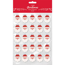 XMAS Santa Stickers, 25Pk