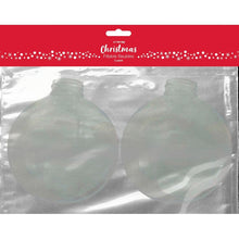XMAS Round shaped Fillable Bauble, 2pk