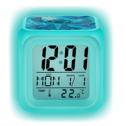 Disney Stitch GLO LED Alarm Clock