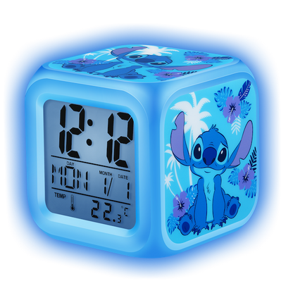 Disney Stitch GLO LED Alarm Clock