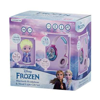 Disney Frozen Soft Touch Light With Bluetooth Headphones Combo 85Db Safe Listening Volume