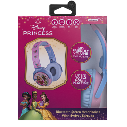 Disney Princess Bluetooth Headphones 85db Safe Listening Volume