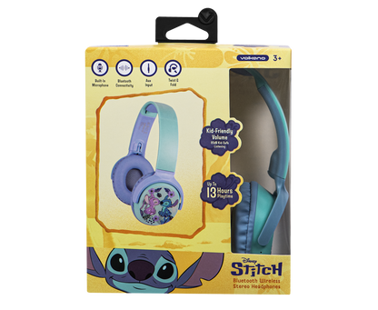 Disney Stitch Bluetooth Headphones  85db Safe Listening Volume