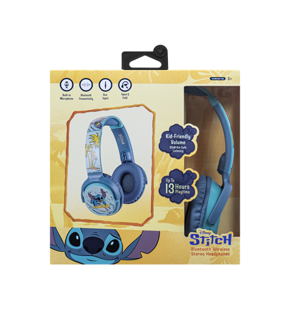 Disney Stitch DY-9955-STA Bluetooth Headphones Light Blue