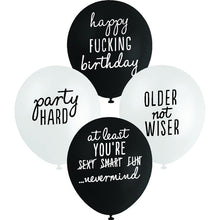 White Smoke Balloon Printed Latex 30cm 10 Pack - Fun Pack Balloons