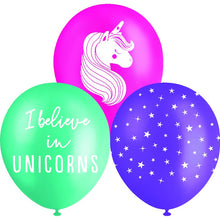 White Smoke Balloon Printed Latex 30cm 10 Pack - Unicorns Balloons