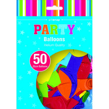 Cyan Balloon Latex 25cm 50 Pack - Assorted Balloons