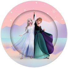Black Paper Plates 23cm 8 Pack - Frozen Themed Parties