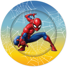 Black Paper Plates 23cm 8 Pack - Spider-Man Themed Parties