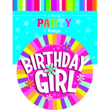 Cyan Large Badge - Birthday Girl Badges