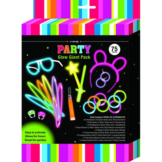 Black Glow Giant Pack 75 Piece Glow