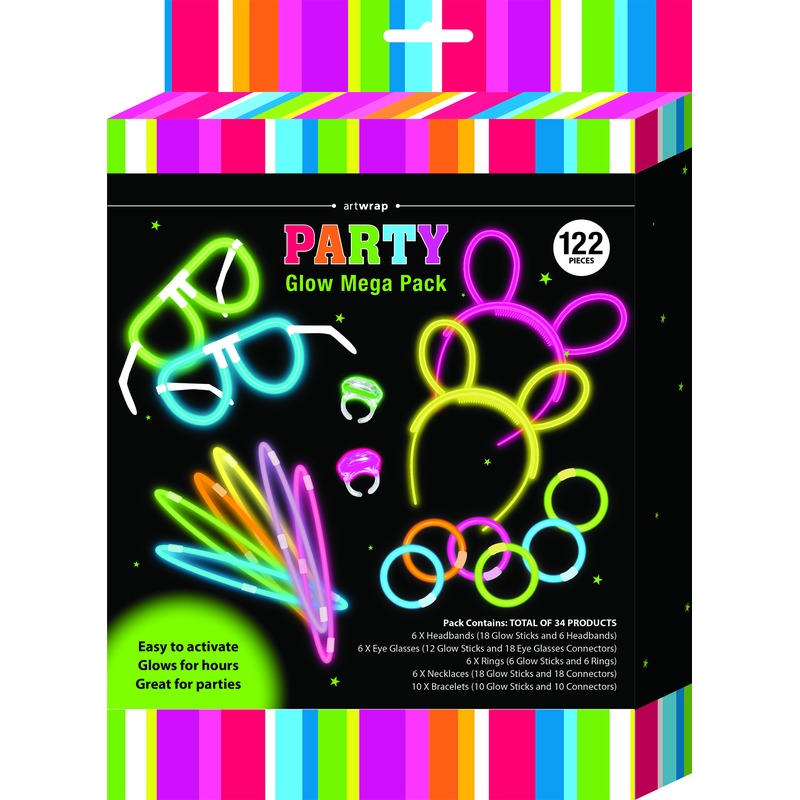 Black Glow Mega Pack 122 Piece Glow
