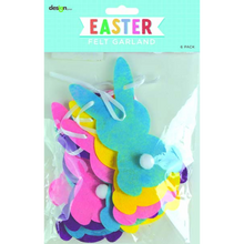 Pale Turquoise Easter Felt Rabbit Garland Easter