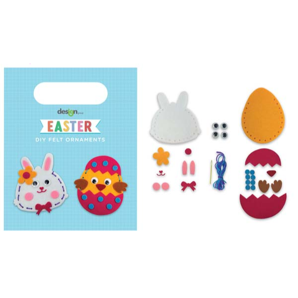 White Smoke Easter DIY Felt Ornaments Kit Easter