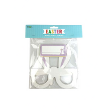 White Smoke Easter Who Am I Game with Paper Glasses and Blank name cards Easter