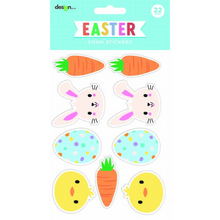 White Smoke Easter Foam Stickers, Assorted, 22pk Easter