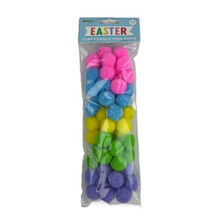 White Smoke Easter Threadable Pom Poms, 50pk Easter