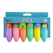 White Smoke Easter Carrot Highlighter, Assorted Colours, 6pk Easter