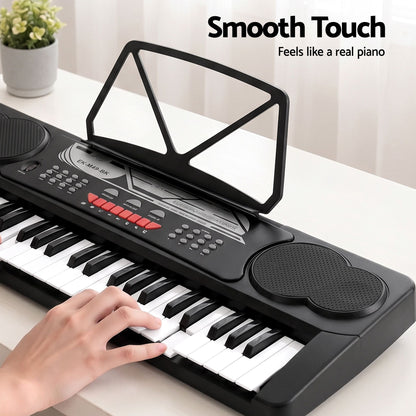 Alpha 49 Key Electronic Keyboard Portable Digital Piano Musical Instrument Black