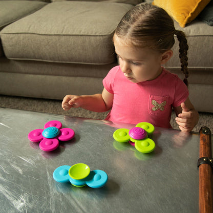 Fat Brain Whirly Squigz Silicone Spin Fidget Toy