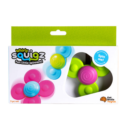 Fat Brain Whirly Squigz Silicone Spin Fidget Toy