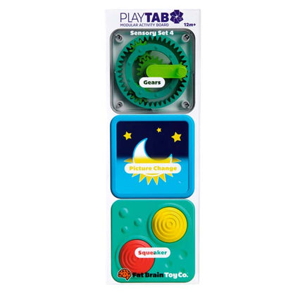 PlayTab Sensory Set 4 
(Gears, Lenticular, Squeaker Tile)