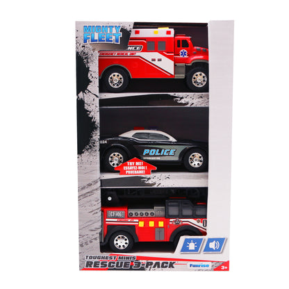 Mighty Fleet Toughest Minis Rescue 3pk
