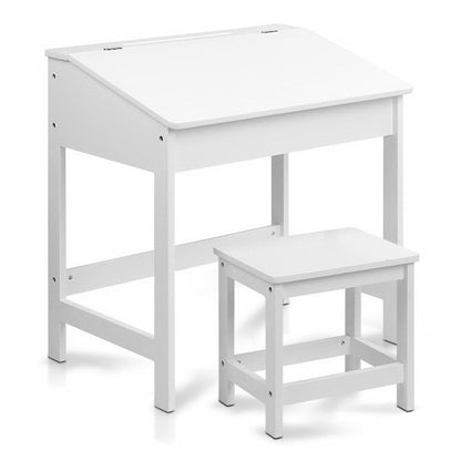 Keezi 2PCS Kids Table and Chairs Set Activity Children Playing Toys Study Desk