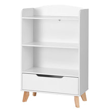 Keezi Kids Bookshelf 3 Tiers Storage Children Bookcase Toys Organiser Drawer