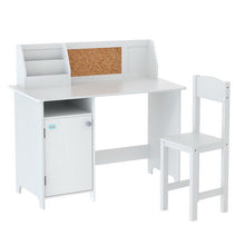 Keezi Kids Table and Chair Set Children Study Play Toys Desk w/ Cabinet Storage