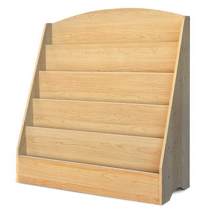 Keezi 5 Tiers Kids Bookshelf Magazine Shelf Organiser Bookcase Display Rack