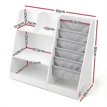 Keezi Kids Bookshelf Wood Bookcase Toddler Toys Storage Rack Display Shelves