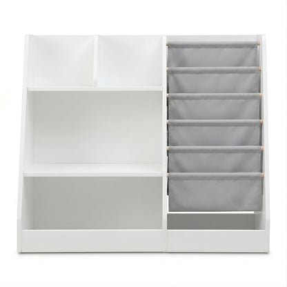 Keezi Kids Bookshelf Wood Bookcase Toddler Toys Storage Rack Display Shelves