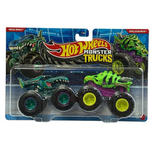 Hot Wheels Monster Trucks Vehicle 2-Pack Mega Wrex VS Skelesaurus