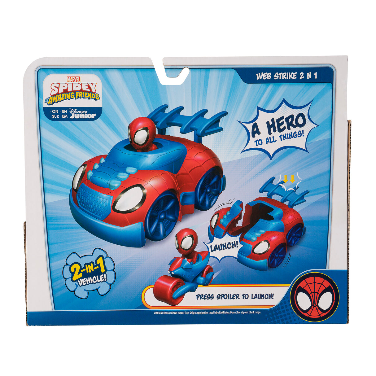 Spidey & His Amazing Friends Spidey Web Strike 2 in 1 Vehicle