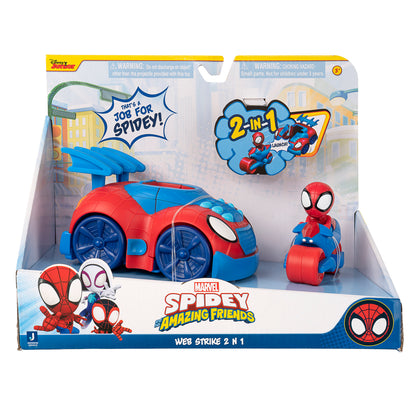 Spidey & His Amazing Friends Spidey Web Strike 2 in 1 Vehicle