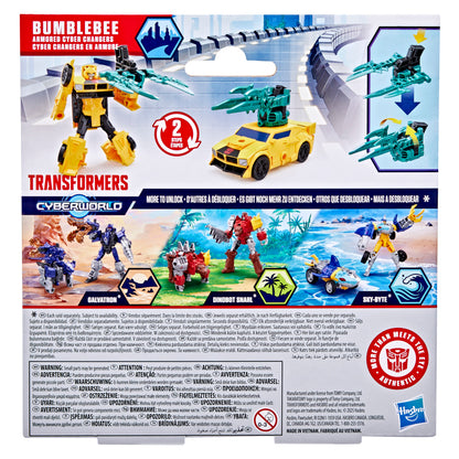 Transformers CYBERWORLD Armored Cyber Changers Bumblebee Action Figure