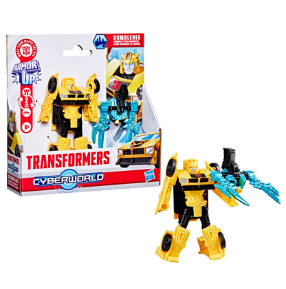 Transformers CYBERWORLD Armored Cyber Changers Bumblebee Action Figure
