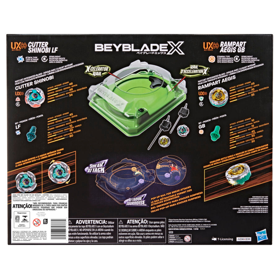 Beyblade X Sneak Attack Battle Set with Arena – Toys
