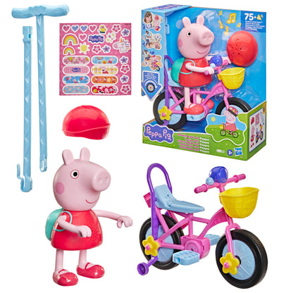 Peppa Pig Ready, Pedal, Go Peppa Interactive Figure and Bicycle Playset