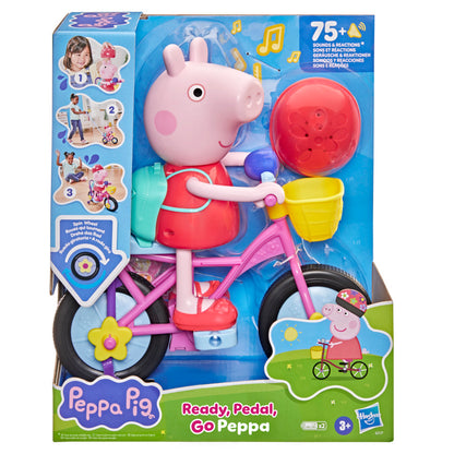Peppa Pig Ready, Pedal, Go Peppa Interactive Figure and Bicycle Playset