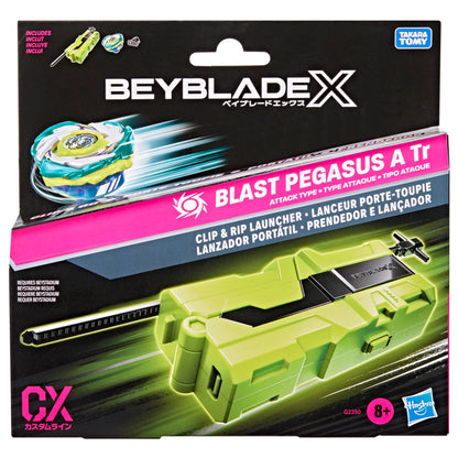 Beyblade X Clip & Rip Right-Spin Launcher & Top Set